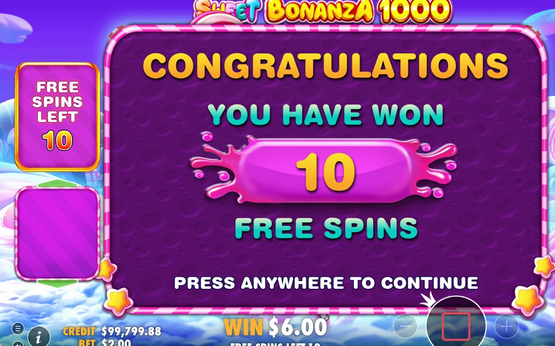 Mode Free Spins, avec ses tours gratuits